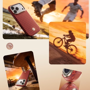 Benks ArmorGrid Edge X9 Air Navigator kevlaro dėklas (C.K.FL.AP.RD.X070) iPhone 18 Pro Max/17 Pro Max, raudonas (Sawy Red)