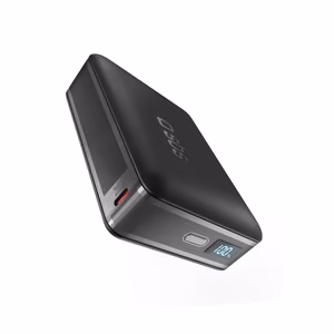 SBS HD 30W 10000mAh USB-C Powerbank with LCD Display - Black