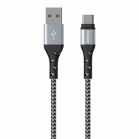 Energizer Ultimate - USB-A to USB-C connecting laidas 2m (sidabrinis)