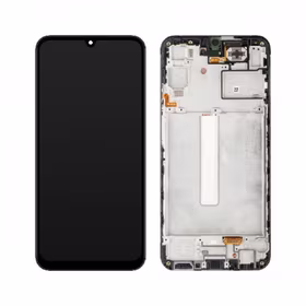 LCD ekranas suderinamas su Samsung A256 A25 5G juodas su rėmeliu HQ