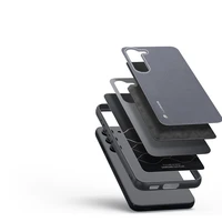 Dux Ducis Fino dėklas Samsung Galaxy S23+ su silikoniniu rėmeliu pilkas