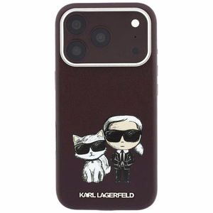 KARL LAGERFELD dėklas, skirtas IPHONE 18 Pro /17 Pro suderinamas su „MagSafe“ (Bodies Sketch) (spalva: bordo)