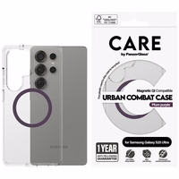 CARE by PanzerGlass Flagship Urban Combat Purple QI dėklas Samsung Galaxy S25 Ultra - skaidrus