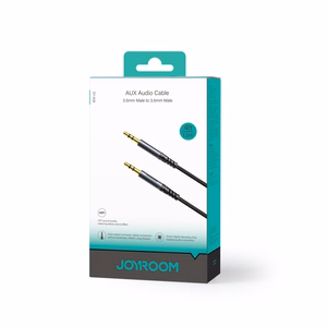 Audio adapteris Joyroom (SY-A08) 3,5mm į 3,5mm (p-p) 1,2m juodas
