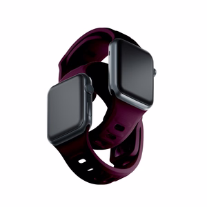 38/40/41/42 mm Mulberry (small) - 3mk Silicone Watch Strap for Apple