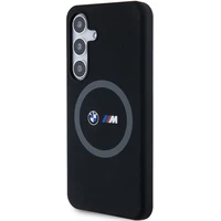BMW M Silikoninis spausdintas žiedas Magnetinis dėklas telefonui Samsung Galaxy S24 - juodas