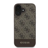 Guess 4G Bottom Stripe dėklas telefonui iPhone 16 - rudas