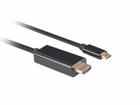 LANBERG KABELIS USB-C(M)->HDMI(M) 1M 4K 60HZ JUODAS