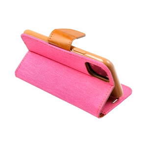 CANVAS knygos dėklas SAMSUNG A14 4G / A14 5G rožinis