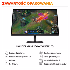 HP OMEN žaidimų monitorius su 27 colių QHD 180 Hz ekranu – 27q G2