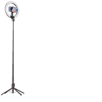 Blavec Selfie Ring lamp Aluminium Aura LED RGB Ring P-50 25cm tripod + remote control + 2,3 metres (RLP50-TRB23) juodas (damaged packaging)