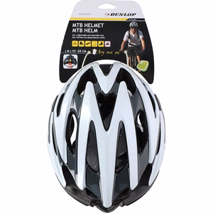 Dunlop reguliuojamas MTB dviračio šalmas, M dydis, 55–58 cm, baltas / juodas