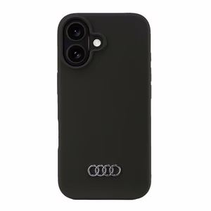 Audi Silikoninis dėklas telefonui iPhone 16 6.1" juodas/juodas kietas dėklas AU-LSRIP16-Q3/D1-BK
