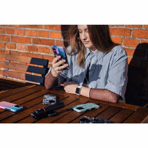 FORCELL F-PROTECT Mirage, karinio standarto išbandytas magnetinis dėklas telefonui IPHONE 16 PLUS, žalias marmuras