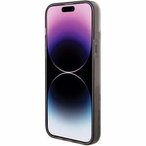 Karl Lagerfeld Skystas blizgučių Choupette dėklas iPhone 15 Plus - permatoma