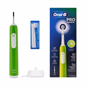 Oral-B Junior – elektrinis dantų šepetėlis, vaikams, žalias (8006540743027)