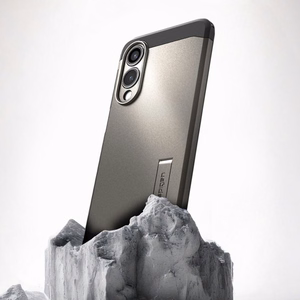 Spigen Tough Armor Magnetinis dėklas telefonui Samsung Galaxy S25 Edge - pilkas/juodas