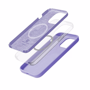 Crong Color Cover Magnetic dėklas, skirtas iPhone 14 Pro Max, suderinamas su MagSafe, violetinis