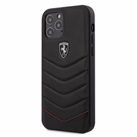 Ferrari FEHQUHCP12LBK iPhone 12 Pro Max 6.7" juodas/juodas kietas dėklas Off Track Quilted