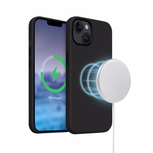 Crong Color Cover LUX Magnetic dėklas, skirtas iPhone 15 Plus, suderinamas su MagSafe, juodas