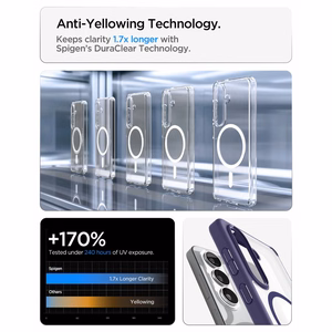 Spigen Ultra Hybrid Mag MagSafe dėklas skirtas Samsung Galaxy S26 - skaidrus violetinis