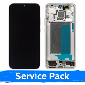 LCD Ekranas suderinamas su Xiaomi Poco F7 5G su rėmeliu / Cyber sidabrinis / (Service Pack)