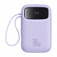 Išorinė baterija Baseus QPow 2 10000mAh 30W 2xUSB-C (violetinė)