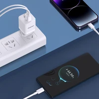 Sieninis įkroviklis GaN 33W PPS USB C/USB Dudao A13Pro – baltas