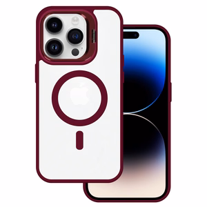Tel Protect Magnetinis dėklas telefonui su stovu Iphone 14 bordo