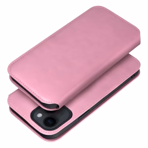 DUAL POCKET knygos tipo dėklas telefonui SAMSUNG A25 5G šviesiai rožinis