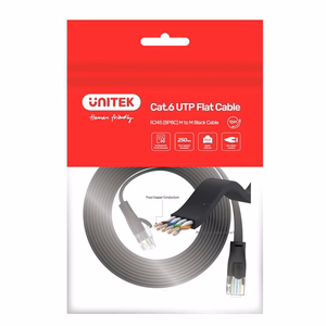 UNITEK Cat 6 UTP RJ45 (8P8C) plokščias Ethernet laidas