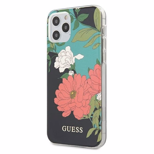 Guess GUHCP12LIMLFL01 iPhone 12 Pro Max 6.7" juodas/juodas N°1 gėlių kolekcija