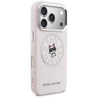 Karl Lagerfeld Point & Choupette Sketch MagSafe Dėklas for iPhone 17 Pro Max - rožinis