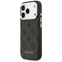 GUESS dėklas telefonui IPHONE 17 Pro suderinamas su Magnetine GUHMP17LPSPOSSSK (PU W/ Peony Hot Stamp Script) juoda