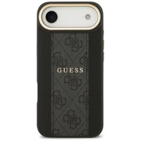 Guess dėklas telefonui iPhone 17 Air HC MAGSAFE PU W/ 4G PU STRIPE juodas
