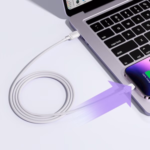 Joyroom Multi-Color Series A14 Lightning / USB-A 2.4A 1.2 m kabelis - baltas