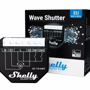 Shelly Qubino Wave Shutter elektrinė relė juoda