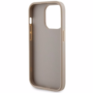 Guess GUHCP15LPS4DGPD iPhone 15 Pro 6.1" auksinis/auksinis kietas dėklas Strass Metalinis Logotipas