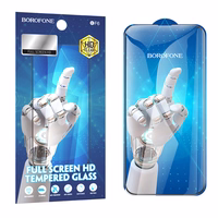 Borofone grūdintas apsauginis stiklas BF6 Diamond Armor viso ekrano HD Iphone 15 Plus/16 Plus telefonui - 10 vienetų rinkinys