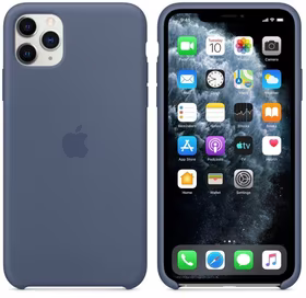 APPLE SILIKONINIS DĖKLAS IPHONE 11 PRO MAX MX032ZM/A ALIASKOS MĖLYNAS ORIGINALI PLOMBA