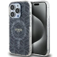 Guess IML GCube MagSafe dėklas telefonui iPhone 15 Pro Max - juodas