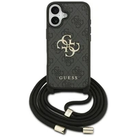 "Guess 4G Big Logo Cord Stap Crossbody" dėklas iPhone 17 - juodas