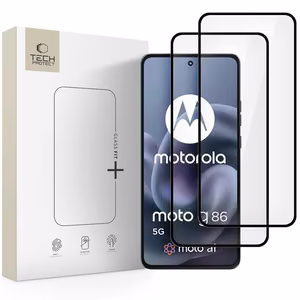 Tech-Protect Glass Fit+ 2 dalių grūdinto stiklo rinkinys Motorola Moto G86 5G / G86 5G Power - juodas