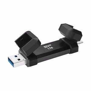 Silicon Power DS72 USB atmintukas 1 TB USB Type-A / USB Type-C 3.2 Gen 2 (3.1 Gen 2) Juoda