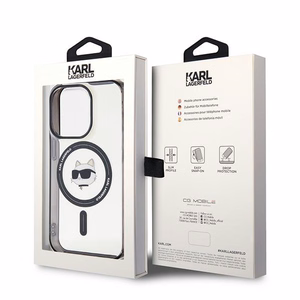 Karl Lagerfeld KLHMP15XHCHNOTK iPhone 15 Pro Max 6.7" skaidrus kietas dėklas IML Choupette's Head MagSafe