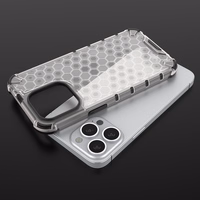 Honeycomb Case šarvu dangtelis su TPU buferiu iPhone 13 Pro raudonas