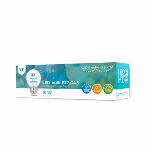 Forever Light LED lemputė E27 G45 2W 230V šiltai balta 5 vnt.