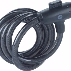 Yale YCK0/12/200/2 – 12 mm dviračio trosinė spyna su raktu, 2 m, juoda