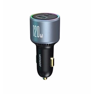 Automobilinis įkroviklis Joyroom JR-CCN07, pilkas, 100W (2xPD / 1xQC3.0) + Type-C / Type-C 100 cm laidas