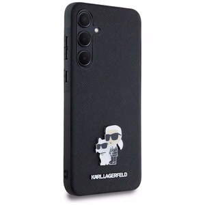 Karl Lagerfeld Saffiano Karl&Choupette Pin case for Samsung Galaxy A35 - black
